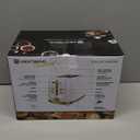 West Bend Timeless 2-Slice Toaster with 7 Browning Levels, Bagel/Waffle/Defrost Settings, High-Lift Lever, Anti-Jam, Easy-Clean Crumb Tray, 2-Slice, White/Gold