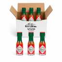 Tabasco® Mini Hot Sauce Bottles, 6-Pack Travel Size (0.25 oz Each) – On-the-Go Gift Bottles for Spicy Food Lovers