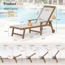 LUE BONA Lounge Chair Outdoor,HDPS & HDPE Wicker Adjustable Chaise