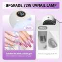 LadyMisty 72W UV LED Nail Lamp, 2026 New Upgrade UV Light for Gel Nails with 18 Beads, 3 Timer Nail Dryer, LCD Display, Auto Sensor, Professional Nail Lamps for Gel Polish Best Gifts, White Lamp