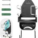 Alpinista Ironing Board Hanger Wall Mount Ironing Board Holder Wall Mount for Laundry Rooms Storage Organizer, Black