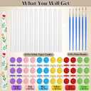 MTLEE 78 Pcs DIY Candle Painting Kit Include 12 White Taper Candles 60 Colored Tealight Candles 6 Paint Brushes for Crafts Birthday Wedding Party Favors(Multi Color)
