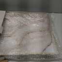 MAONAME Plastic Decorative Tray, Marbling Tray with Handles, Rectangular Coffee Table Trays, Serving Trays for Ottoman, Bathroom, Kitchen, 15.7 x 11.8, White