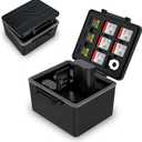 JJC DSLR Camera Battery & SD Micro SD XQD Card Case Holder for Canon LP-E6 LP-E6N LP-E6NH Nikon EN-EL15 EN-EL14 Sony NP-FZ100 Fujifilm NP-W126 NP-W235 Battery and More Below 1.5x0.9x2.4