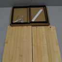 2 Pack Cabinet Organizer Shelves, Stackable and Expandable Kitchen Counter Shelf, for Kitchen Cabinet Countertop Storage, Spice Rack, Metal and Premium Bamboo (Black, 15.6" W)