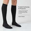 CS CELERSPORT 2/3 Pack Soccer Softball Baseball Socks for Youth Kids Adult Multi-Sport Compression Knee High Socks (Black, L)