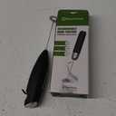 Maestri House Rechargeable Milk Frother, LunaFro Mini Handheld Electric Foam Maker Detachable Stainless Steel Whisk Drink Mixer Foamer Mini Blender for Matcha, Lattes, Cappuccino, No Stand (Black)