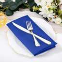 SuperO Set of 80 Cloth Napkins 17 x 17 Inch, Polyester Solid Washable Dinner Napkins with Hemmed Edges,Great for Restaurant, Wedding and Party(Royal Blue)