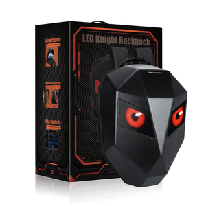 LED Knight Backpack, 19inch Waterproof Motorcycle Backpack with DIY Programmable Full Color Screen Large Capacity Hard Shell Helmet Bag, Travel Laptop Daypack for Riding Camping Cycling