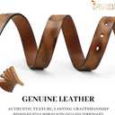 JASGOOD Women Belt Genuine leather Belt with Vintage Metal Buckle,Ladies Full Grain Leather Belt for Jeans Pants (Brown, Medium)