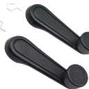 Interior Window Crank Handle Pair Set Black for Various Toyota Models - 1973-2017 Tundra Yaris Matrix Tacoma Corolla Camry Sienna T100 Previa 4Runner MR2 Pickup