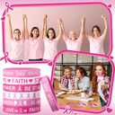 2 x 30 Sets/ 60 Pcs Breast Cancer Awareness Bracelets with Pink Ribbon Cards, Include 30 Silicone Wristbands 30 Pink Ribbon Awareness Cards for Charity Breast Cancer Party Supplies (Pink)