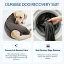 Stretchy Dog Surgery Recovery Suit with Rear Leg Sleeve to Stop Licking, Elasticity Dog Recovery Suit for Large Dogs, Lick Sleeve for Dogs Rear Leg, Surgery Suit for Dogs Female After Spayed, Gray 3XL