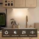 acegoo RV Interior LED Light Bar 12V LED Light Strip for Motorhome Camper Trailer Kitchen Countertop Under Cabinet Lighting, Integral Dimmer Switch & Red Night Light (Warm White, 16.5 inch)