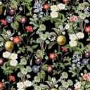 HomKihapai Floral Wallpaper Peel and Stick Citrus Flowers Self Adhesive Wallpaper Warm Florida Contact Paper for Bedroom Bathroom Walls Furniture (Black, 17.3" x118")