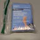 Amazon Basic Care Medical Compression Stockings for Circulation, Varicose Veins, Edema, Swelling, 20-30 mmHg, Women & Men Thigh Length Hose, Open Toe, Beige, X-Large (Previously NuVein)