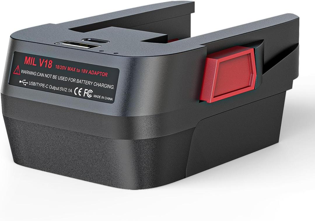 Ecarke Battery Adapter Compatible with Milwaukee 18V Battery, Converts M-18 to V-18 for 18V Power Toolsfor 48-11-2200 48-11-2230 Converter Power Tool