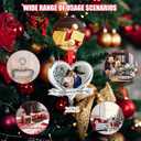 3 x Our First Christmas Married Personalized Photo Ornament 2025 As Mr. and Mrs - Our First Christmas Married Xmas Tree Picture Frame Ornament - 1st Xmas Bridal Shower Photo Ornaments Keepsake Gift