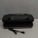 Vacuum Sealer Machine, 95KPa Commercial Food Saver with Double Seal Strips for 2X Strength, Built-in Cutter & Bag Storage, Easy-Lock Handle, Includes 1 Roll & 10 Pre-cut Bags, Black