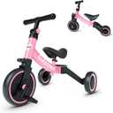 besrey 5 in 1 Toddler Bike for 1 Year to 4 Years Old Kids, Toddler Tricycle Kids Trikes Tricycle, Toys for Boy & Girl, Balance Training, Removable Pedals