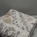 Lessymo 9×12 Area Rugs Washable for Living Room, Large Soft Indoor Rug Non-Slip for Bedroom Kitchen Dining Room Dorm Nursery, Vintage Boho Carpet Stain Resistant for Office Home Decor, Grey/Brown