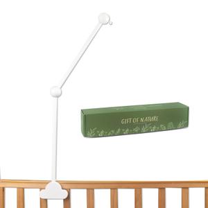 27 INCHES Crib Mobile Arm, 360 Rotating Mobile Arm for Crib,White Wooden Mobile for Crib, Adjustable Crib Accessories Safe Anti Slip Set,Mobile Holder for Crib,Nursery Cloud Design