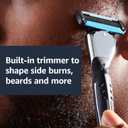 Amazon Basics 5-Blade Razor Refills for Men with Dual Lubrication, Hypoallergenic, Clean Shave, Precision Beard Trimmer, 12-Pack (Fits Amazon Basics Razor Handles only)