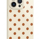 cream and brown polka dot case, iPhone 14 Pro Max