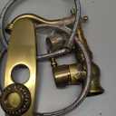 Senlesen Antique Brass Swivel Spout Bathroom Faucet Vanity Sink Mixer Tap and Pop Up Drain with Overflow