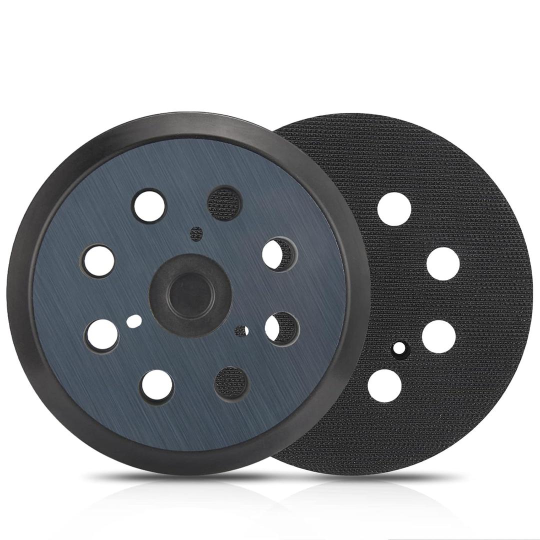 2 Pack 5" 8 Hole Hook & Loop Replacement Sander Pads Compatible with Makita Orbital Sander BO5010 BO5030K BO5031K BO5041K, Replacement Parts #743081-8/743051-7 (3 Screw Holes Sander Pads
