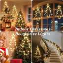 Christmas Tree Lights Battery Operated and USB Powered, Warm Light Up Window Christmas Decorations, 3 Packs String Lights for Walls, Windows, Christmas Trees, Eaves, Staircase Decorations