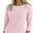Hanes Women's Raglan Sleeve Stretch Cotton Crewneck Tee (Medium, Paleo Pink)