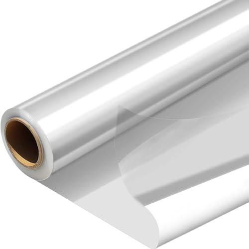 PerkHomy Folded Clear Cellophane Wrap Roll 35" x 140' 3 Mil Thick Cellophane For Gift Basket Treats Goodie Wrapping Craft Flower Bouquet Plastic (35" fold into 17.5") PerkHomy Folded Clear Cellophane Wrap Roll 35" x 140' 3 Mil Thick Cellophane For Gift Basket Treats Goodie Wrapping Craft Flower Bouquet Plastic (35" fold into 17.5")