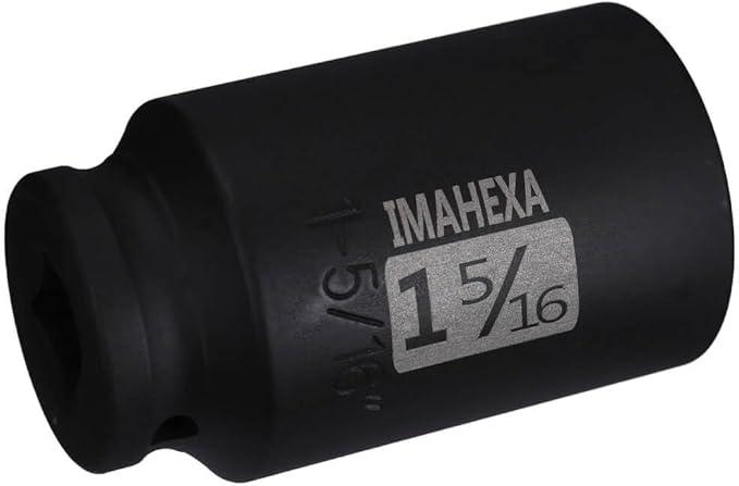 1/2" Drive 15/16 Inch SAE Deep Impact Socket 6-Point Cr-Mo Steel Socket, 3 Packs
