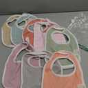 8-Pack Organic Baby Bibs for Boys, Girls - Soft Cotton Drooling and Teething Bibs for Baby Girl & Boy, Extra Absorbent, Easy to Clean & Put On for Toddler, Newborn, Infant 0-24 Months (Muted Pastel)