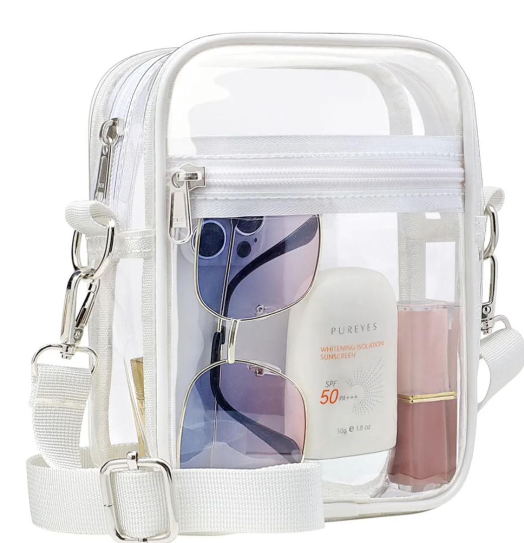 PACKISM Clear Bag for Stadium Events - Clear Purses for Women Stadium Crossbody Messenger Bag for Concerts Sporting Events