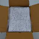 Modern Farmhouse Decorative Tissue Box Holder - Distressed White, Rustic Metal Design for Bathroom (Rectangle)