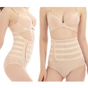 Belly Band Postpartum Belly Wrap, Breathable Abdominal Binder Post Surgery, Adjustable Waist Trainer for Women Lower Belly Fat, C Section Abdominal Binder Hernia Belt Back Support Belt for Women (X-Large)