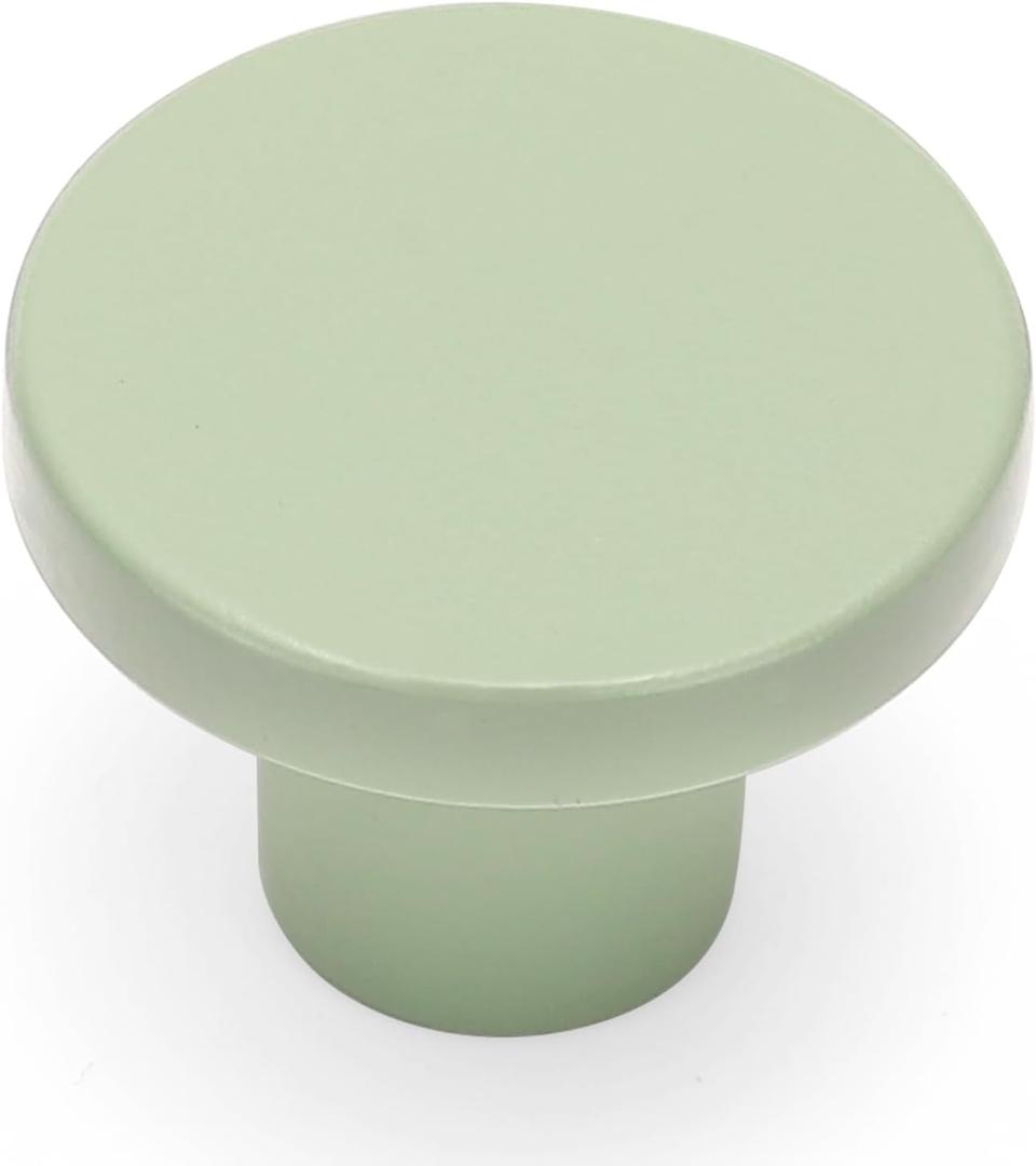 Ravinte 15 Pack Cabinet Knobs Light Green Kitchen Cabinet Knobs Round Dresser Drawer Pulls Closet Door Pulls 1-1/5 Inch