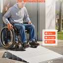 VEVOR Door Threshold Ramp, 5 inch Rise, Aluminum Alloy Threshold Ramp Rated 800 lbs Load Capacity, Handicap Ramps for Home Steps for Wheelchair, Scooters, Power Chairs, Walkers, Bicycle, Tricycle