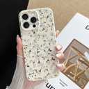 Skyseaco for iPhone 16 Pro Max Case Magnetic Compatible with MagSafe Cute Flower Phone Case Soft TPU Shockproof Phone Cover Full Camera Protection for Women Girls - White