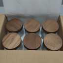 16oz 6 Pack Overnight Oats Containers with Lids, Glass Mason Jars with Acacia Wood Airtight Lids, Wide Mouth Meal Prep Storage Jars for Yogurt, Chia Pudding, Salad, Parfait, Snacks, Spice