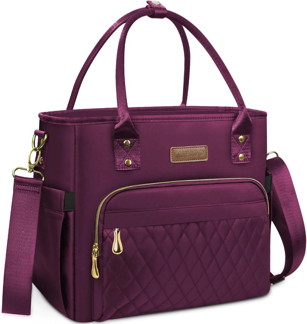 MIYCOO Lunch Bag Lunch Box Women - Leakproof Insulated Lunch Cooler Bag for Women - Large Lunch Tote Bags Adults, Purple (18L)