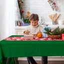 Whaline 16Pcs Christmas Plastic Tablecloth Rectangle Table Cover Pink Red Green Waterproof Table Cloth for Xmas Winter Decoration Supplies, 54 x 108 Inch