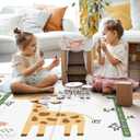 XL Baby Play Mat for Floor, PIGLOG 79" x 71" Foam Play Mat, Foldable Playmat for Playyards, Waterproof Anti-Slip Floor Playing Mats for Babies, Toddlers, Infants, Reversible Baby Crawling Mat, Giraffe