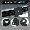 Front License Plate Bracket Compatible with BMW M2 M3 M4 M5 M6 X5M X6M or M-Sport 1 2 3 4 5 Series X5 X6 No Drill Grille License Plate Holder, Car Tag Frame, Bumper Relocator Adapter Kit