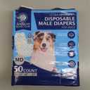 American Kennel Club Male Dog Wrap, Disposable Diapers with Wetness Indicator, Medium, 50 Count (Medium Waist 18 - 25 in)