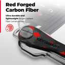 KEYSMART Key Holder for Keychain - Compact Key Organizer for Key Chain, Minimalist Clutter-Free EDC Keychains Key Ring, Red Forged Carbon Fiber, 14 Keys