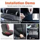 Leather Car Seat Back Organizer with Tissue Holder, Water Bottle Holder, Phone Holder for Road Trips. (Gray)