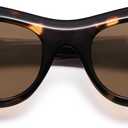 SOJOS Retro Cat Eye Sunglasses for Women Polarized UV400 Designer Inspired Sun Glasses SJ2617A (Tortoise/Light Brown)